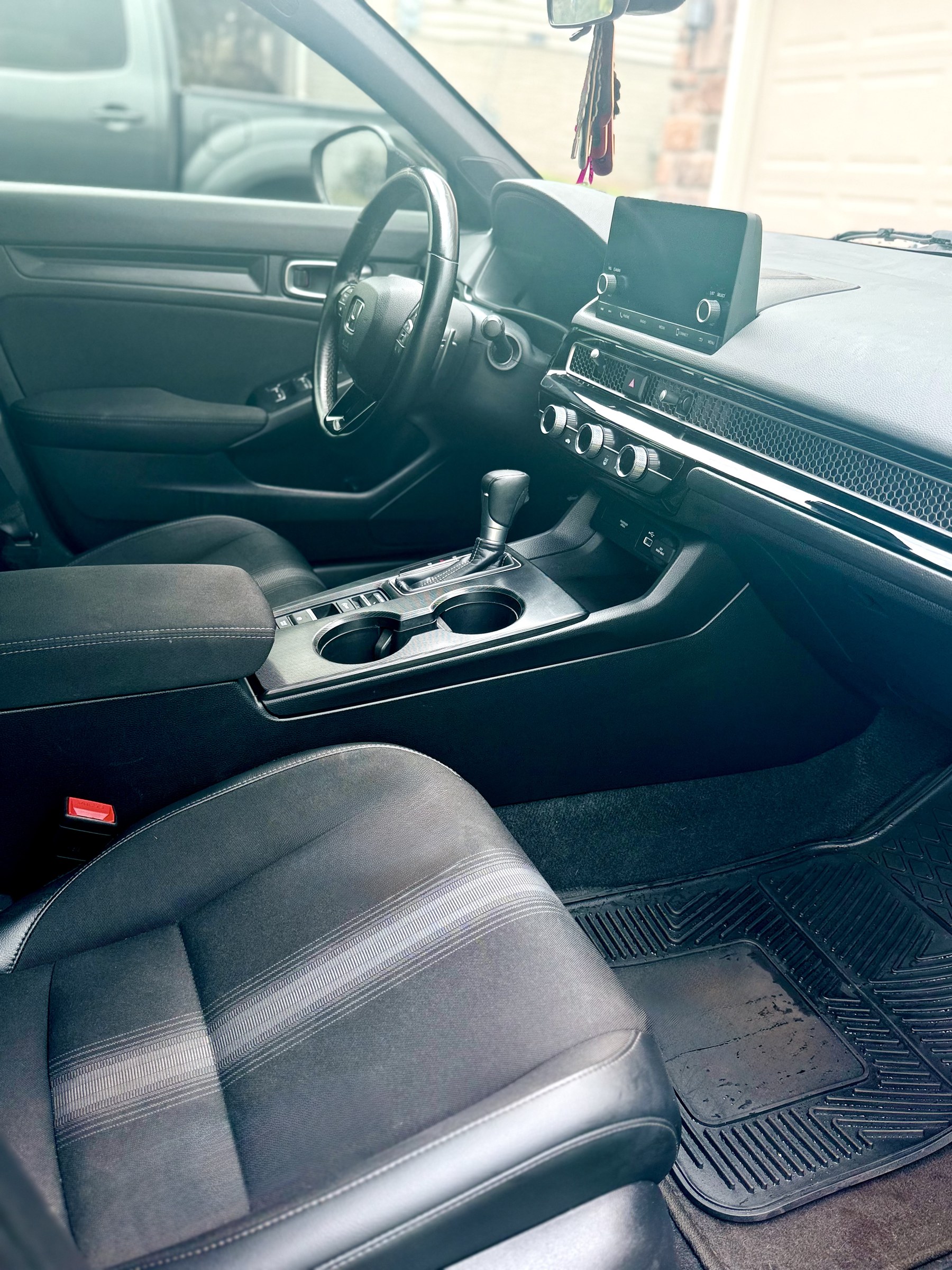 Cleaned driver footwell and pedals