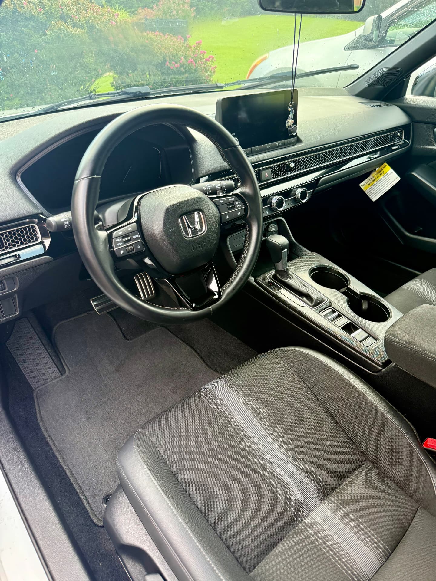 Front cabin, dash and console after an interior detail
