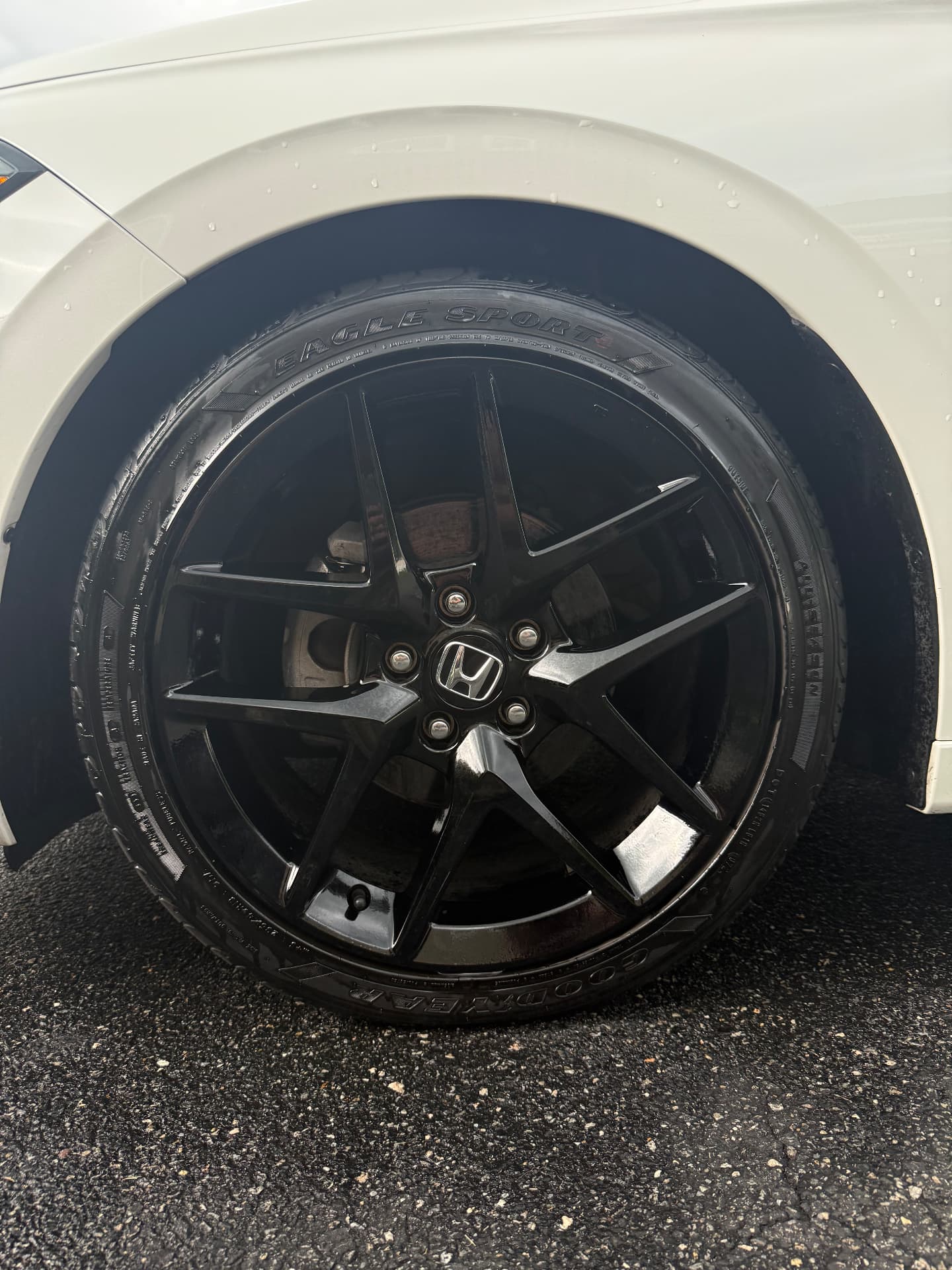 Wheel and tire before and after a deep clean and dressing