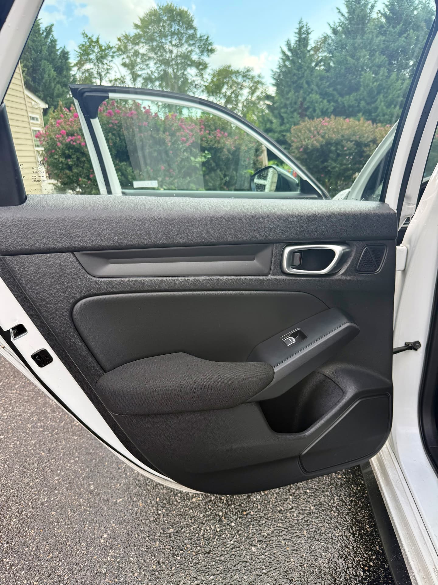 Rear door panel cleaned and UV protected